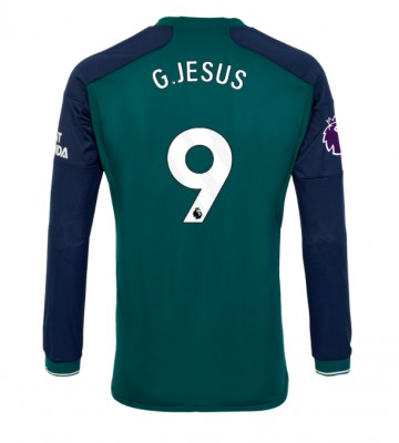 Lacne Muži Futbalové dres Arsenal Gabriel Jesus #9 2023-24 Dlhy Rukáv - Tretina
